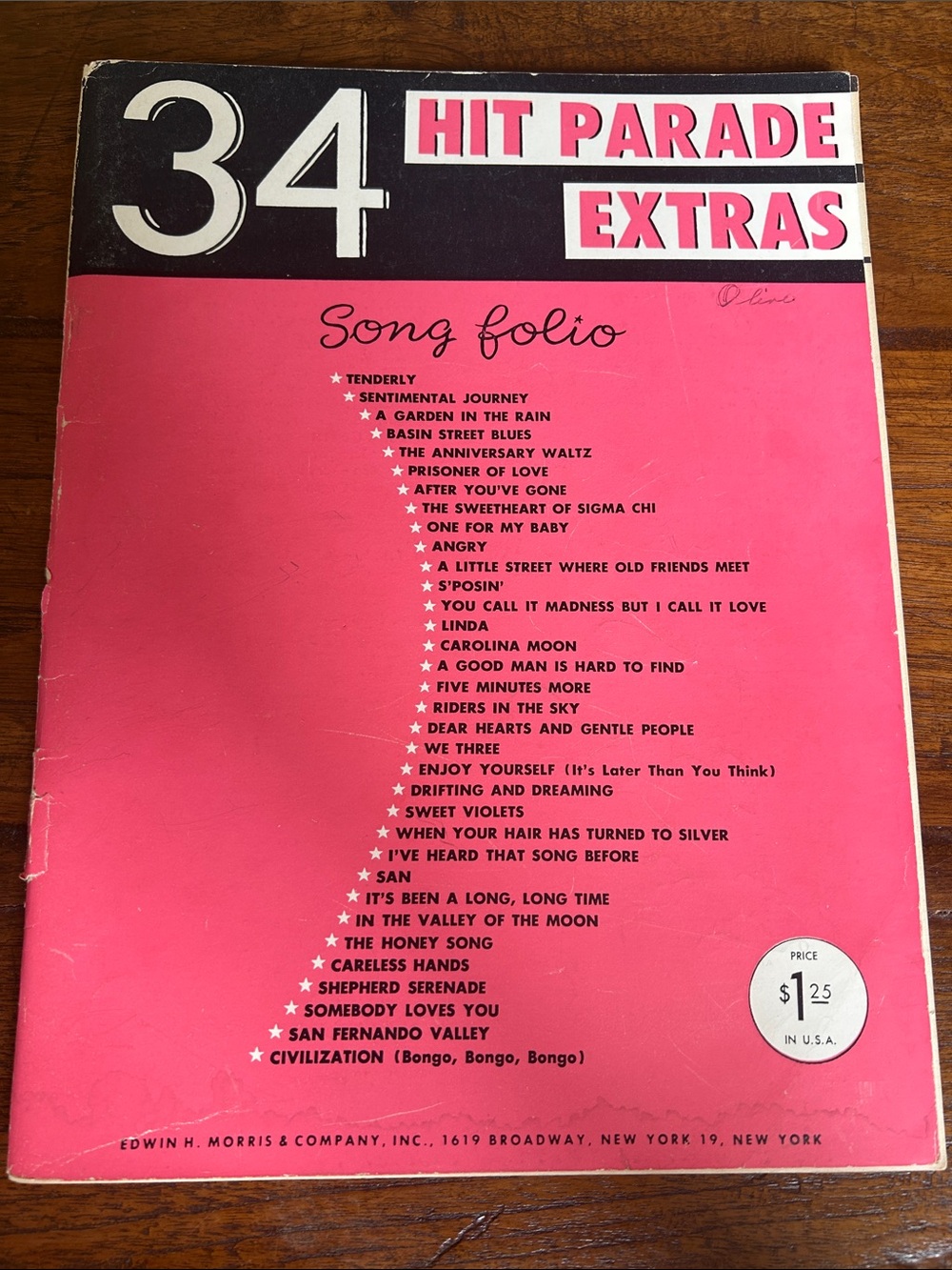 34 Hit Parade Extras - Song Folio - 88 pages
